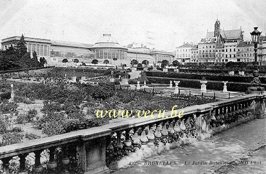 ancienne carte postale de Bruxelles Le Jardin Botanique