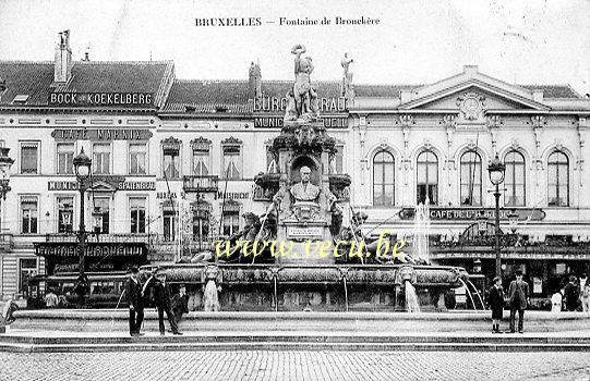 postkaart van Brussel Fontein de Brouckère