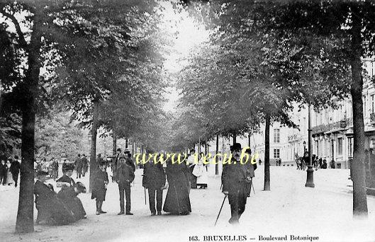 ancienne carte postale de Bruxelles Boulevard Botanique