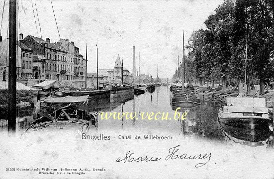 ancienne carte postale de Bruxelles Quai de Willebroeck