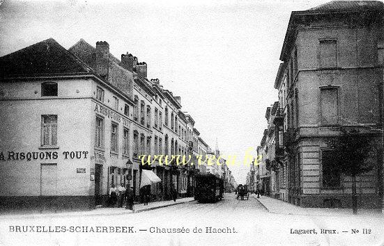 ancienne carte postale de Schaerbeek Chaussée de Haecht