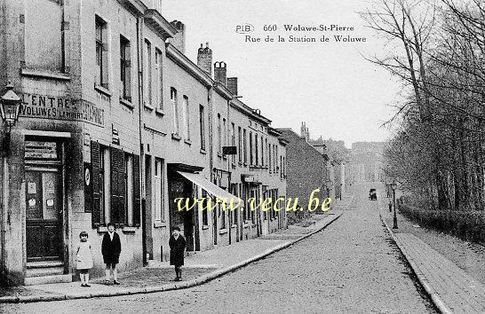ancienne carte postale de Woluwe-St-Pierre Rue de la Station de Woluwe