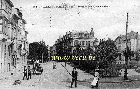ancienne carte postale de Schaerbeek Place de Jamblinne de Meux