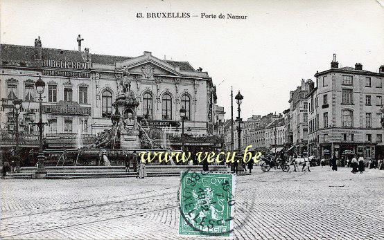 ancienne carte postale de Bruxelles Porte de Namur
