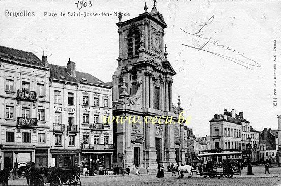 ancienne carte postale de Saint-Josse Place de Saint-Josse-ten-Noode