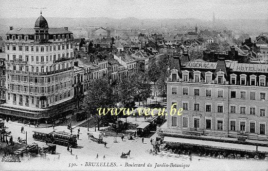 ancienne carte postale de Bruxelles Boulevard du Jardin-Botanique