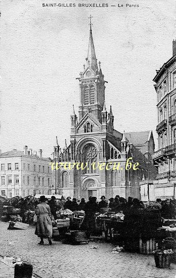 ancienne carte postale de Saint-Gilles Le Parvis