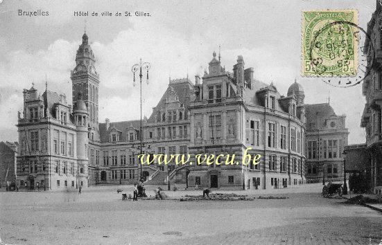 ancienne carte postale de Saint-Gilles Hôtel de Ville