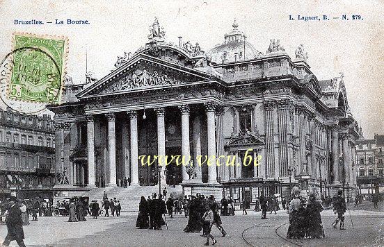 ancienne carte postale de Bruxelles La Bourse