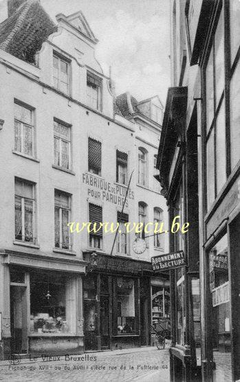 ancienne carte postale de Bruxelles Rue de la Putterie 44