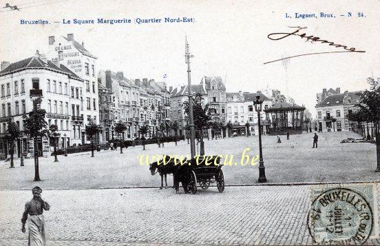 ancienne carte postale de Bruxelles Le Square Marguerite