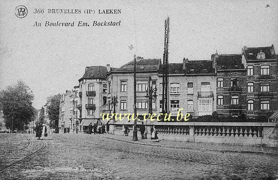 ancienne carte postale de Laeken Boulevard Emile bockstael