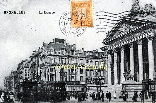 postkaart van Brussel De Beurs