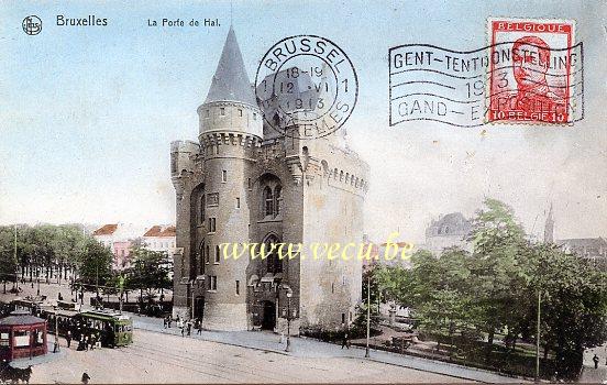ancienne carte postale de Bruxelles La Porte de Hal