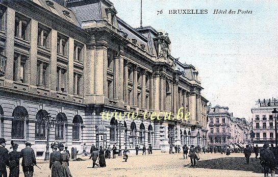 ancienne carte postale de Bruxelles Hôtel des Postes