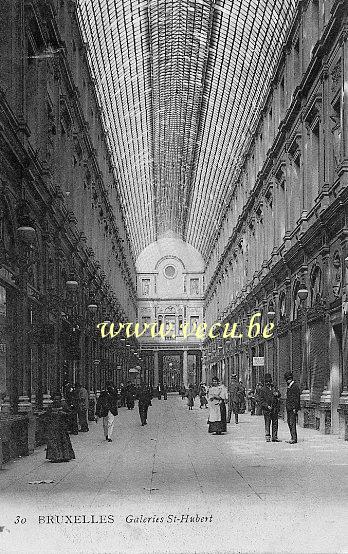 ancienne carte postale de Bruxelles Galeries St-Hubert