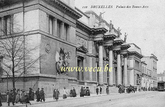 ancienne carte postale de Bruxelles Palais des Beaux-Arts