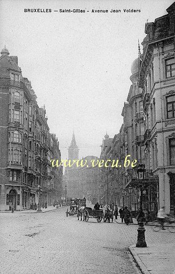 ancienne carte postale de Saint-Gilles Avenue Jean Volders