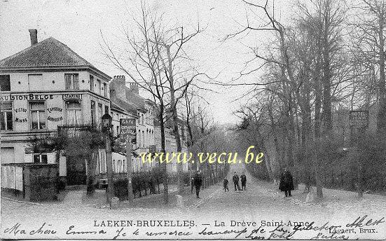 ancienne carte postale de Laeken La Drève Saint-Anne