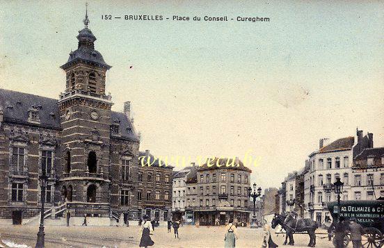 postkaart van Anderlecht Raadplein - Cureghem