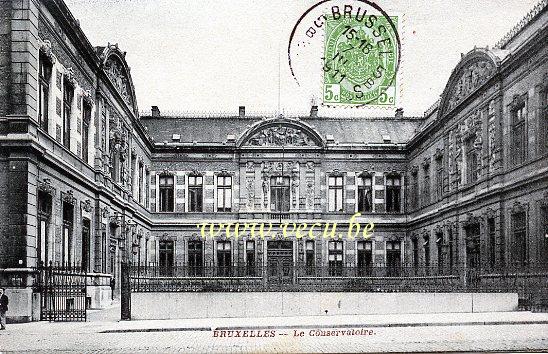 postkaart van Brussel Het Koninklijk Conservatorium Brussel