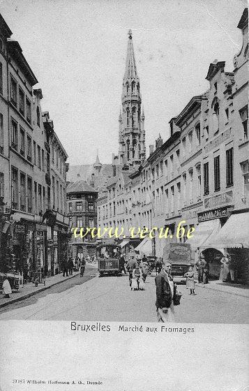 ancienne carte postale de Bruxelles Marché aux Fromages
