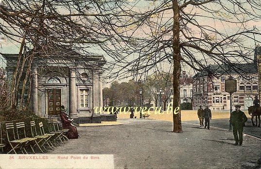 ancienne carte postale de Bruxelles Rond Point du Bois
