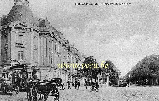 ancienne carte postale de Bruxelles Avenue Louise