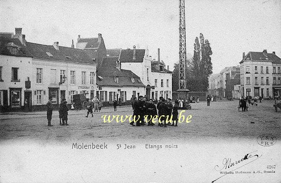 ancienne carte postale de Molenbeek Etangs Noirs