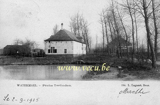 ancienne carte postale de Watermael-Boitsfort Pêche Terlinden