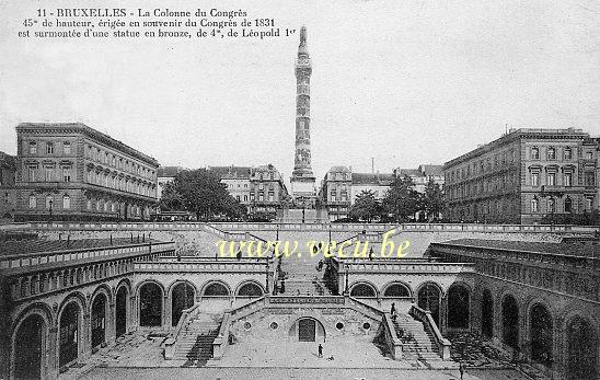 ancienne carte postale de Bruxelles La Colonne du Congrès