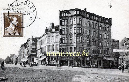 ancienne carte postale de Etterbeek Carrefour de la Chasse