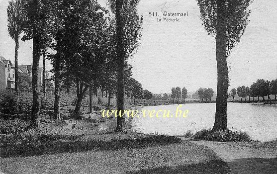 ancienne carte postale de Watermael-Boitsfort Watermael - La Pêcherie