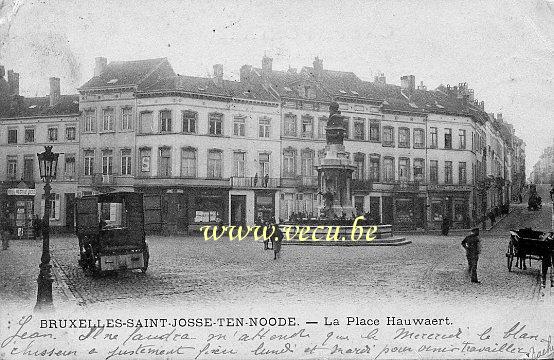 ancienne carte postale de Saint-Josse La Place Houwaert