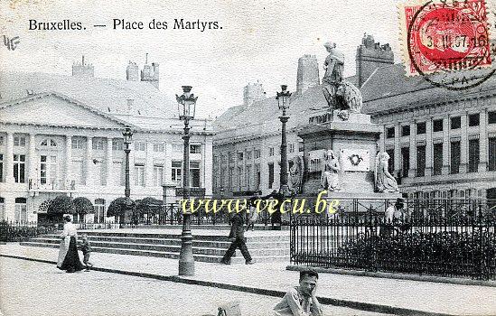 postkaart van Brussel Martelaarsplein