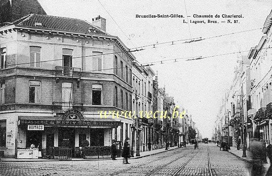 ancienne carte postale de Saint-Gilles Chaussée de Charleroi