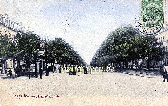 ancienne carte postale de Bruxelles Avenue Louise