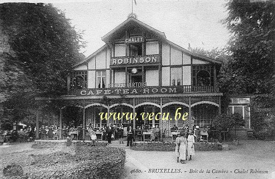 ancienne carte postale de Bruxelles Bois de la Cambre - Chalet Robinson
