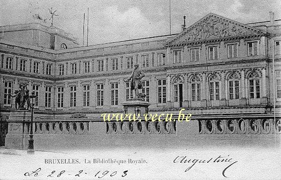postkaart van Brussel Koninklijke Bibliotheek