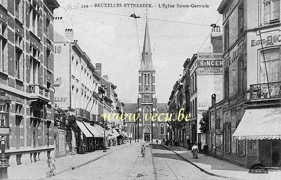 postkaart van Etterbeek Sint-Gertrudiskerk