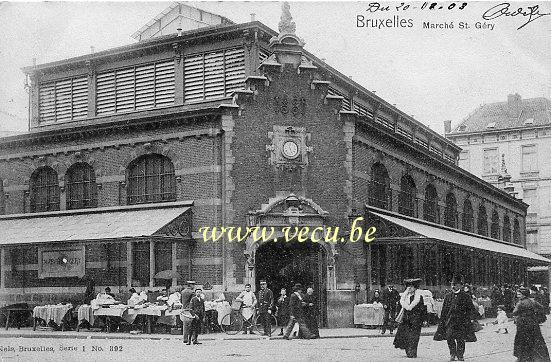 postkaart van Brussel Sint-Gorikshallen