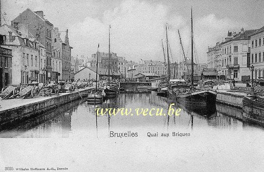 ancienne carte postale de Bruxelles Quai aux Briques