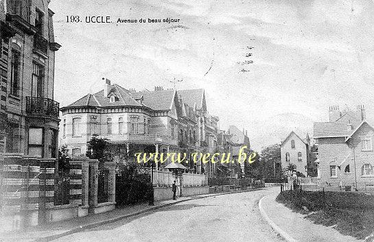 ancienne carte postale de Uccle Avenue beau séjour