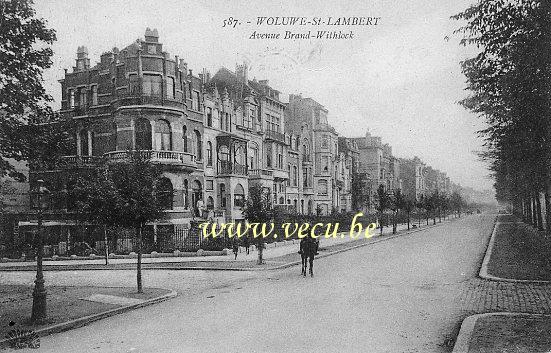 ancienne carte postale de Woluwe-St-Lambert Avenue Brand-Whitlock
