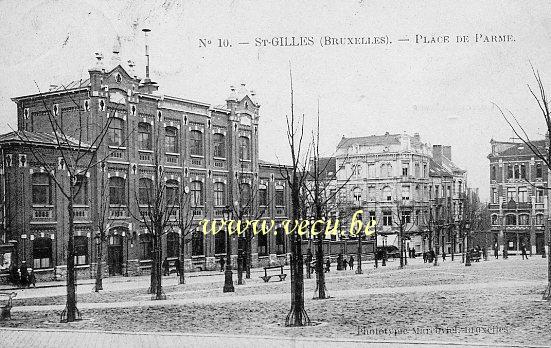 ancienne carte postale de Saint-Gilles Place de Parme