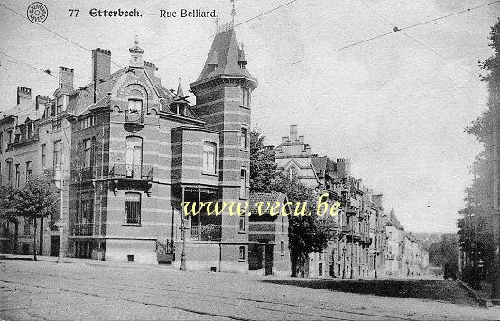 ancienne carte postale de Etterbeek Rue Belliard