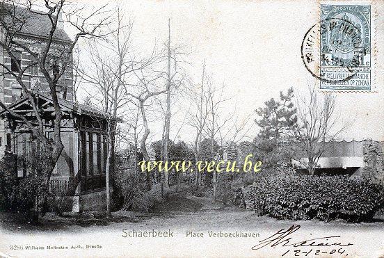 ancienne carte postale de Schaerbeek Place Verboeckhoven
