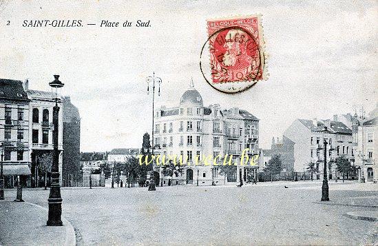 ancienne carte postale de Saint-Gilles Place du Sud