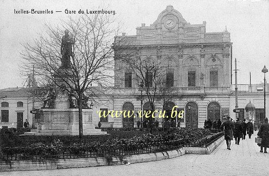 postkaart van Elsene Luxemburgstation