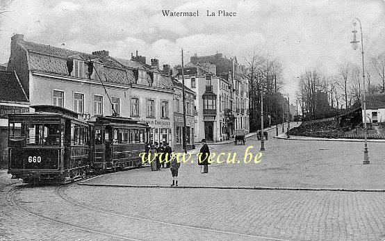 ancienne carte postale de Watermael-Boitsfort Watermael - La Place